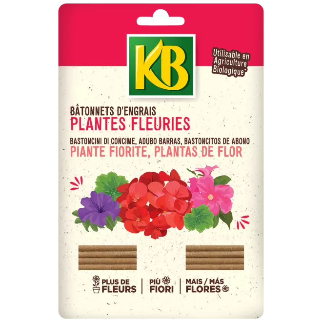 KB bâtonnets d'engrais plantes fleuries, géraniums main image