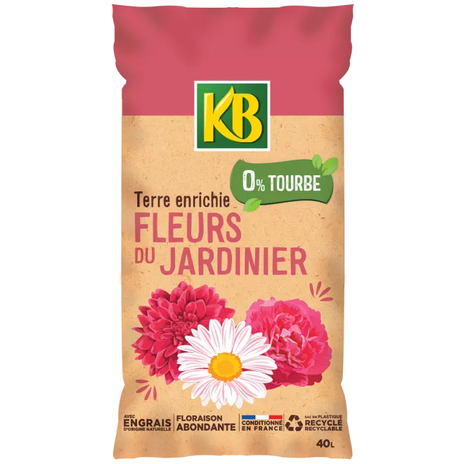 KB terreau pour fleurs du jardinier enrichie sans tourbe   main image
