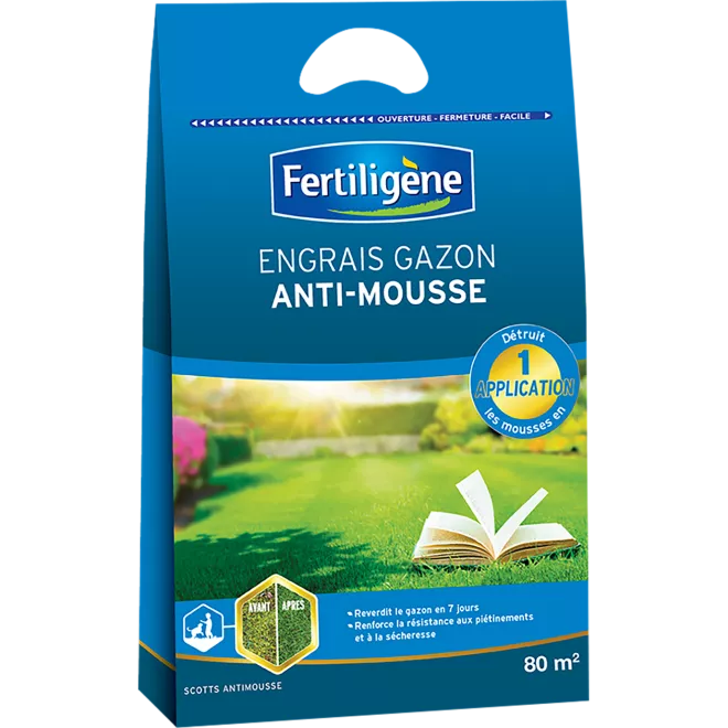 Fertiligène engrais gazon anti-mousse main image