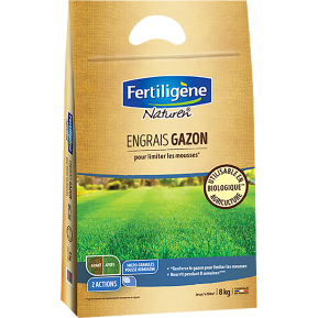 Fertiligène engrais gazon pour limiter les mousses main image