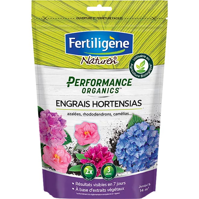 Fertiligène performance organics engrais hortensias main image
