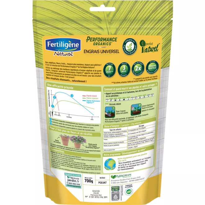 Fertiligène performance organics engrais universel granulés image 3