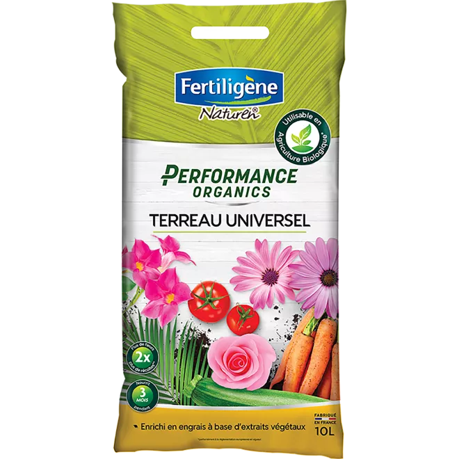 Fertiligène performance organics terreau universel main image