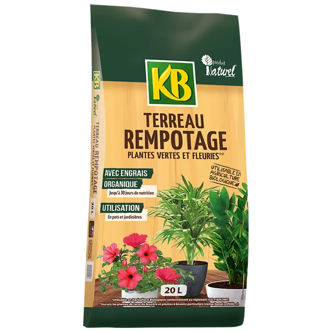 KB terreau rempotage plantes vertes et fleuries image 2