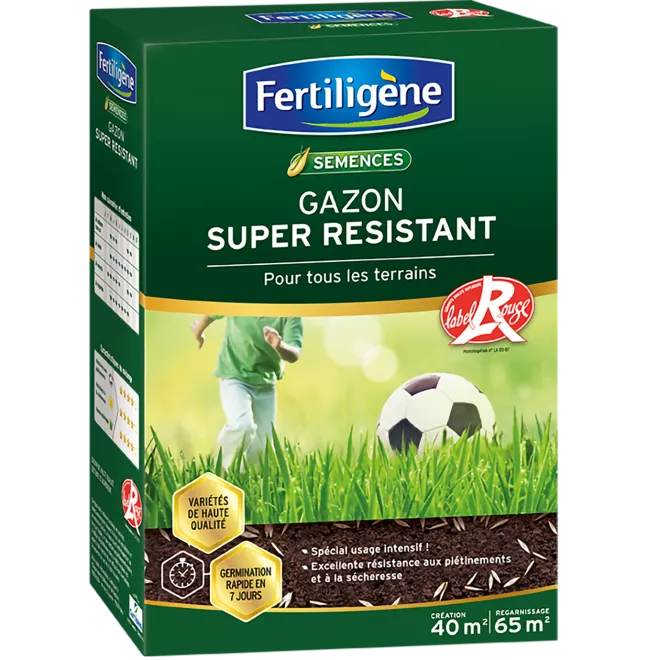 Fertiligène semences gazon super résistant main image