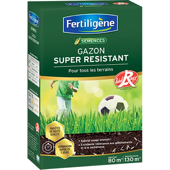 Fertiligène semences gazon super résistant main image