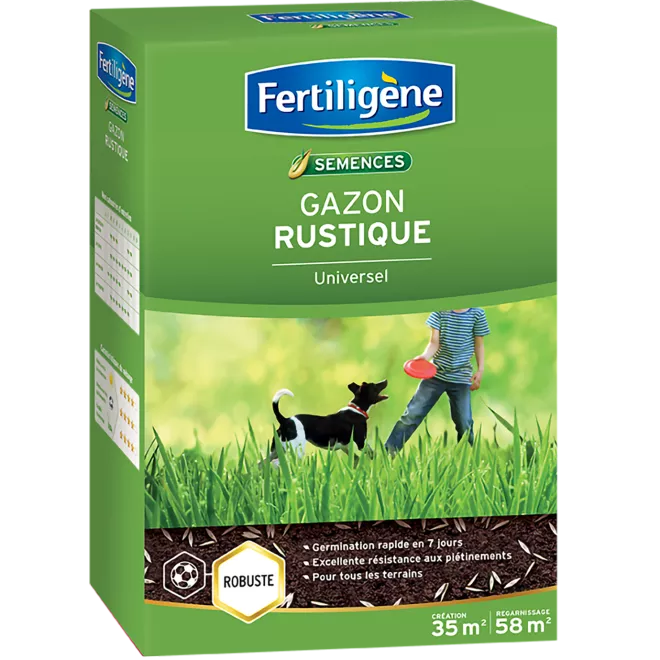 Fertiligène semences gazon rustique main image