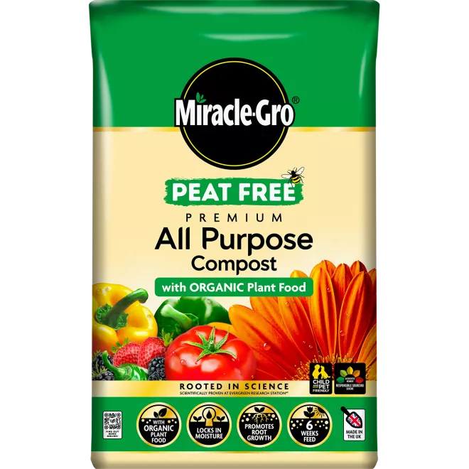 Miracle-Gro® Peat Free Premium All Purpose Compost With Organic Plant Food main image