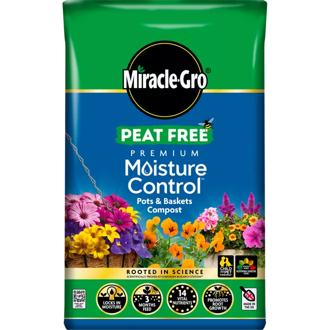 Miracle-Gro® Peat Free Premium Moisture Control Compost for Pots & Baskets main image