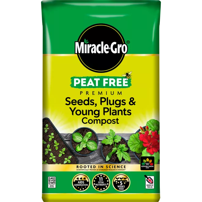 Miracle-Gro® Peat Free Premium Seeds, Plugs & Young Plants Compost main image
