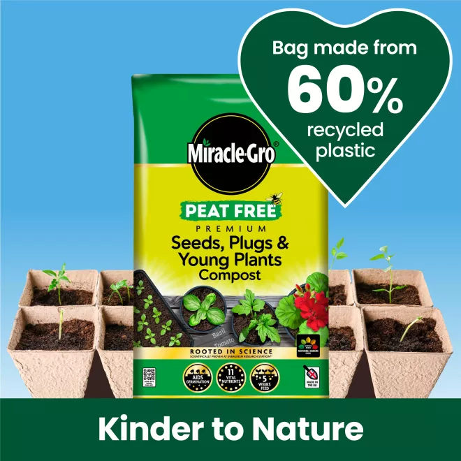 Miracle-Gro® Peat Free Premium Seeds, Plugs & Young Plants Compost image 5