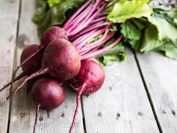 Freshly harvested beetroot