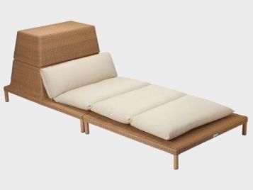 Sun lounger with storage compartment