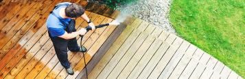 How to clean garden decking