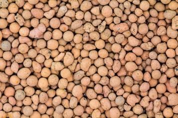 Clay balls and pebbles for gardening