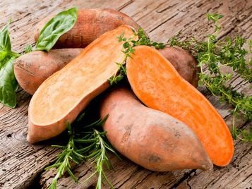 Fresh sweet potatoes