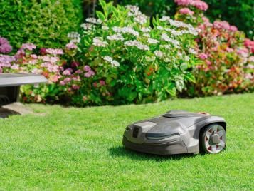 A modern robotic lawn mower makes life easier