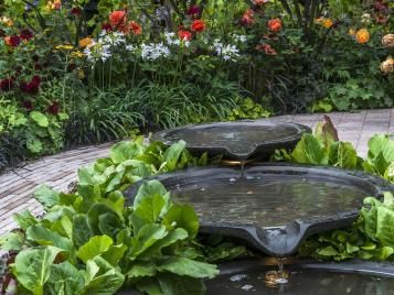 Modern garden water feature