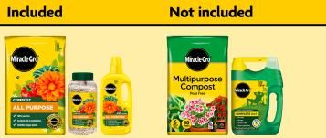 Miracle-Gro Products included and not included