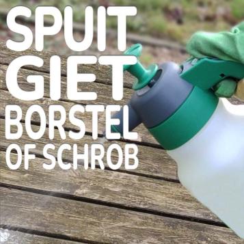 KB® Groene Aanslagreiniger spuit giet borstel of schrob